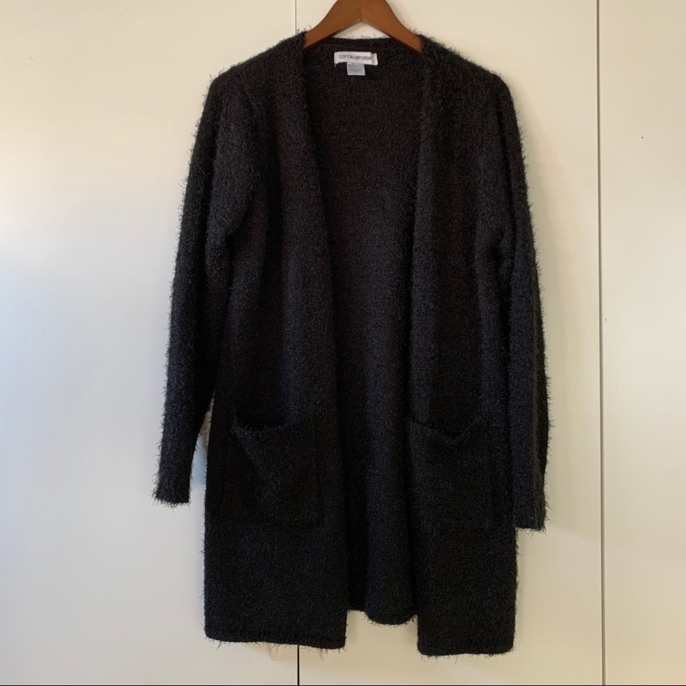 Black Fuzzy Cardigan
